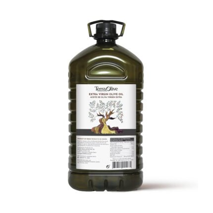 TERRAOLIVE - Oliwa z oliwek Extra Virgin, olej do gotowania, różne rodzaje oliwek, łagodny smak, pochodząca z Hiszpanii, Montes de Toledo, pojemnik PET z recyklingu - 5L